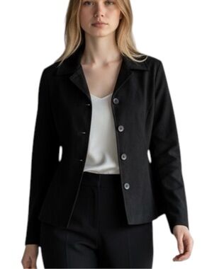 Vintage Briggs Black Neutral Minimalist Academia Jacket Size S